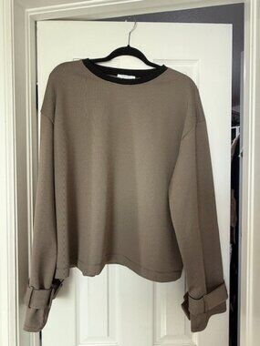 Zara Long Sleeve Houndstooth Pullover Top/Shirt Womens (Size L)